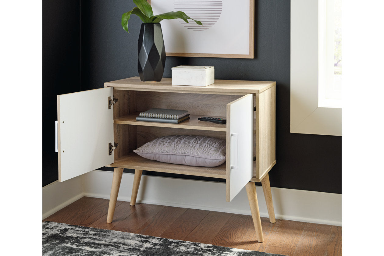 Orinfield Natural/White Accent Cabinet - A4000396 - Luna Furniture - Dallas Store