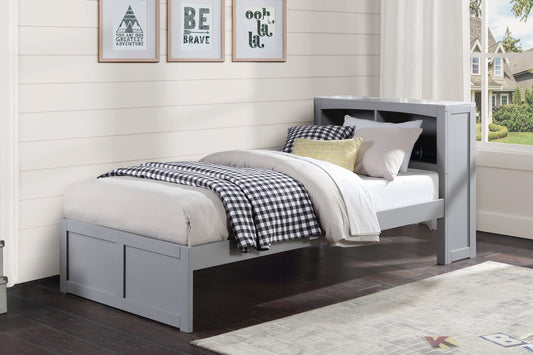 Orion Gray Twin Bookcase Bed - SET | B2063TF-1 | B2063TF-2 - Luna Furniture - Dallas Store