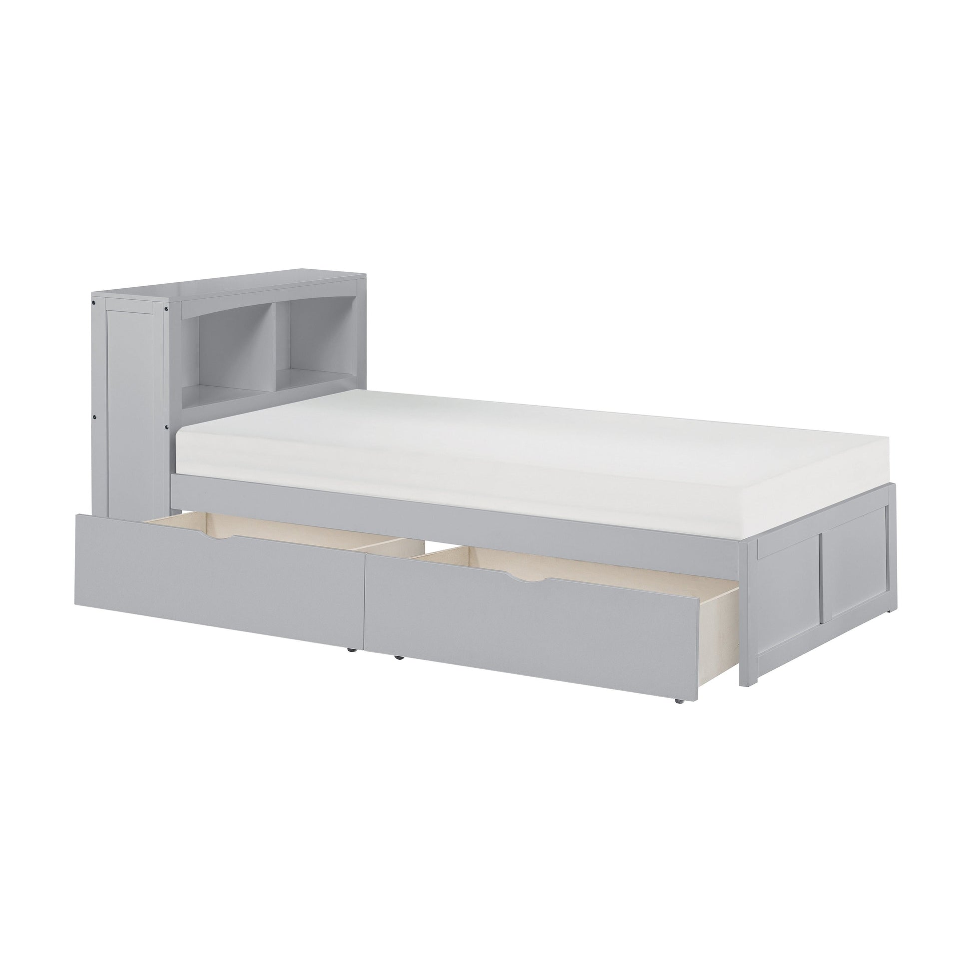 Orion Gray Twin Bookcase Bed with Storage Boxes - SET | B2063BC-1 | B2063BC-2 | B2063-T - Luna Furniture - Dallas Store