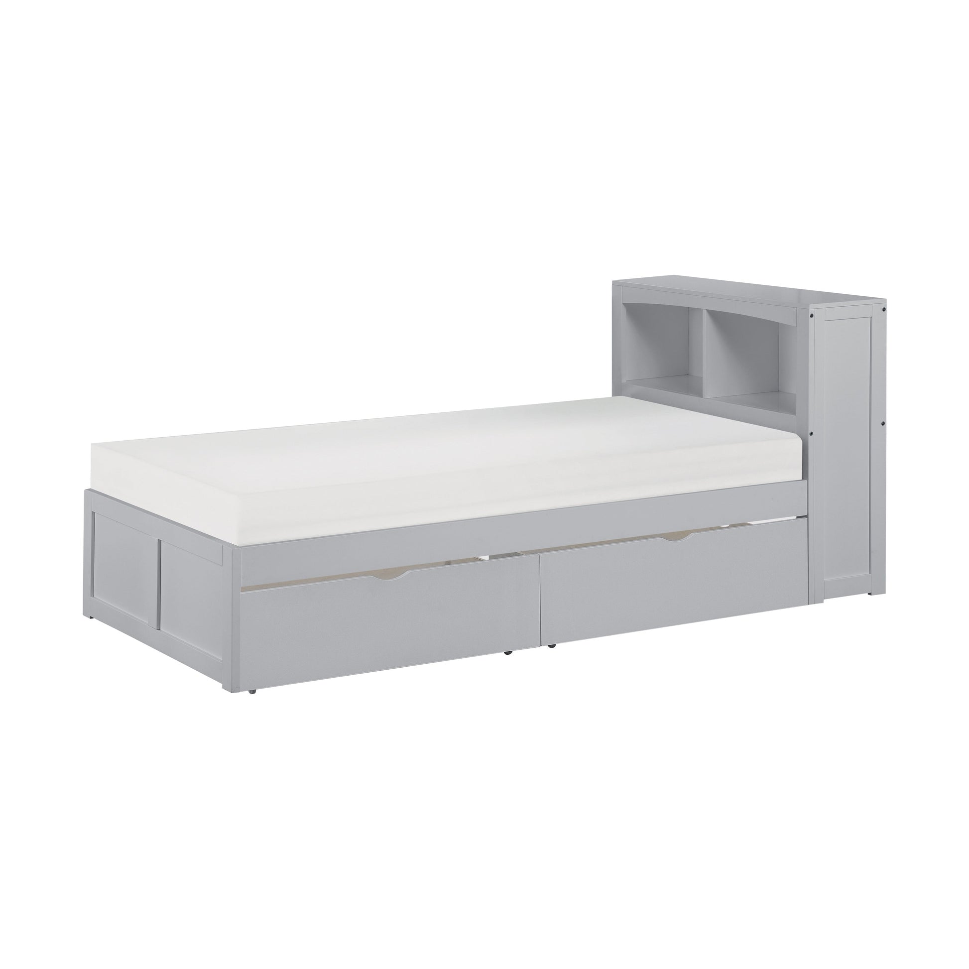 Orion Gray Twin Bookcase Bed with Storage Boxes - SET | B2063BC-1 | B2063BC-2 | B2063-T - Luna Furniture - Dallas Store