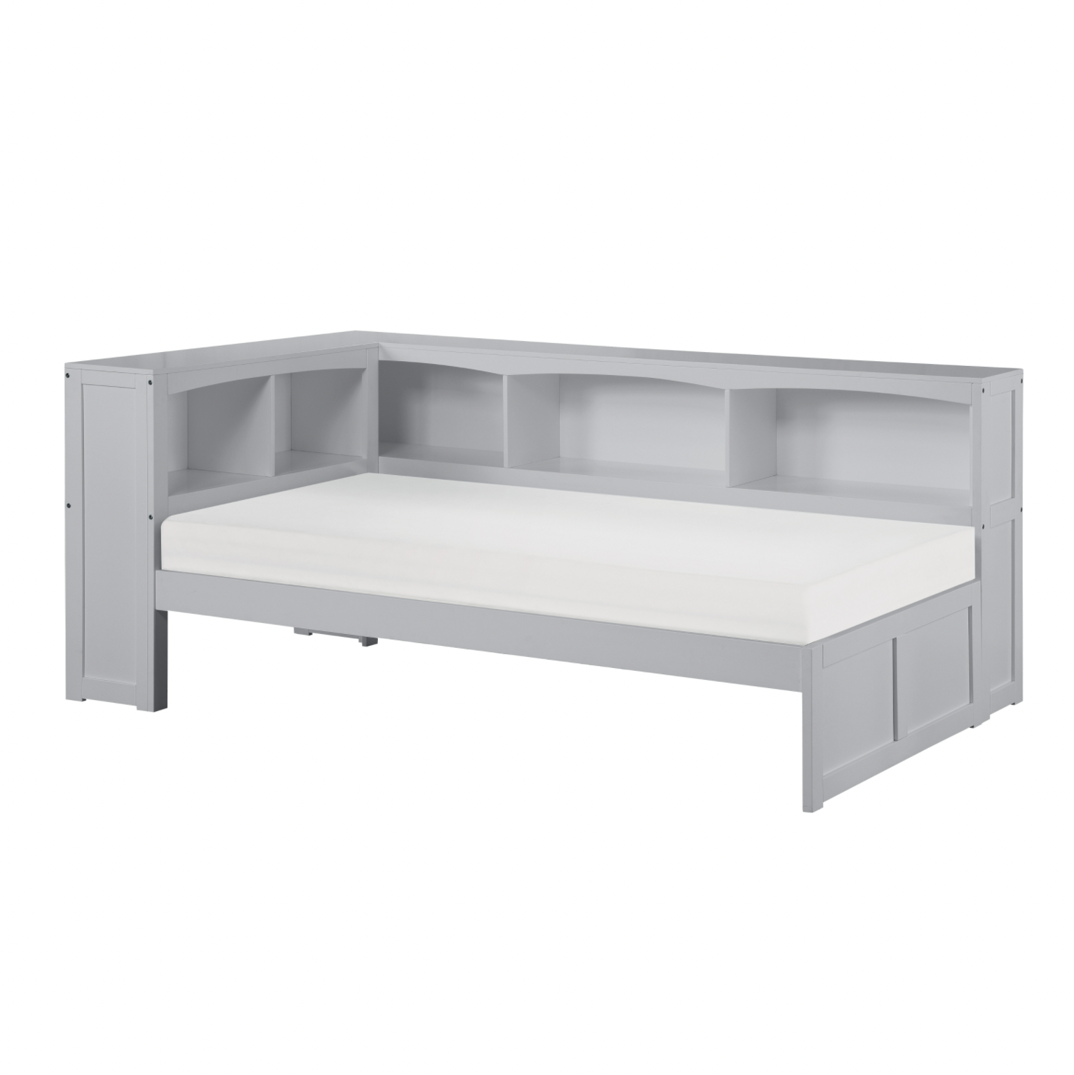 Orion Gray Twin Bookcase Corner Bed - SET | B2063BC-1 | B2063BC-2 | B2063BC-BC - Luna Furniture - Dallas Store