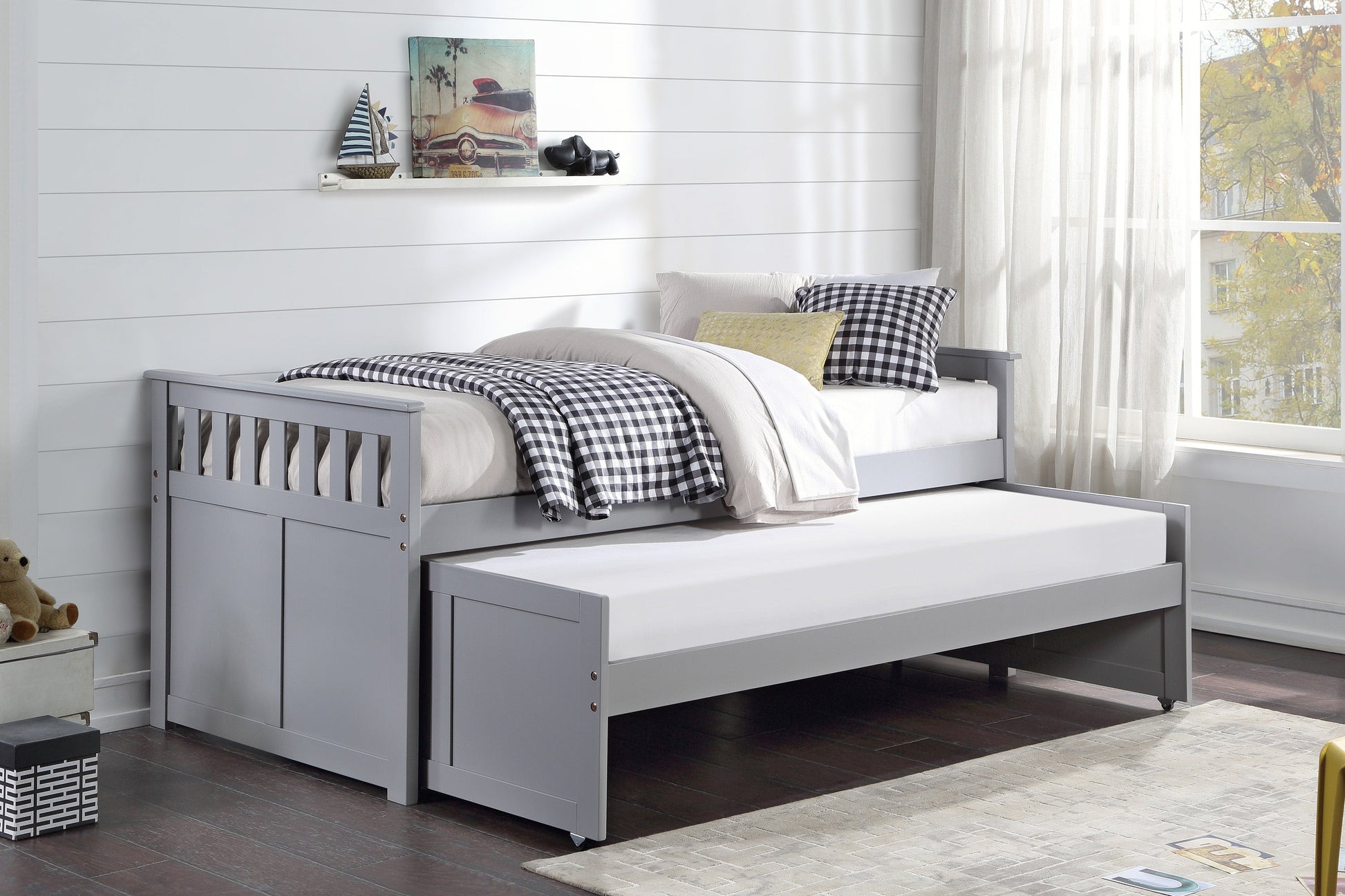 Orion Gray Twin/Twin Bed - SET | B2063RT-1 | B2063RT-2 | B2063RT-SL - Luna Furniture - Dallas Store