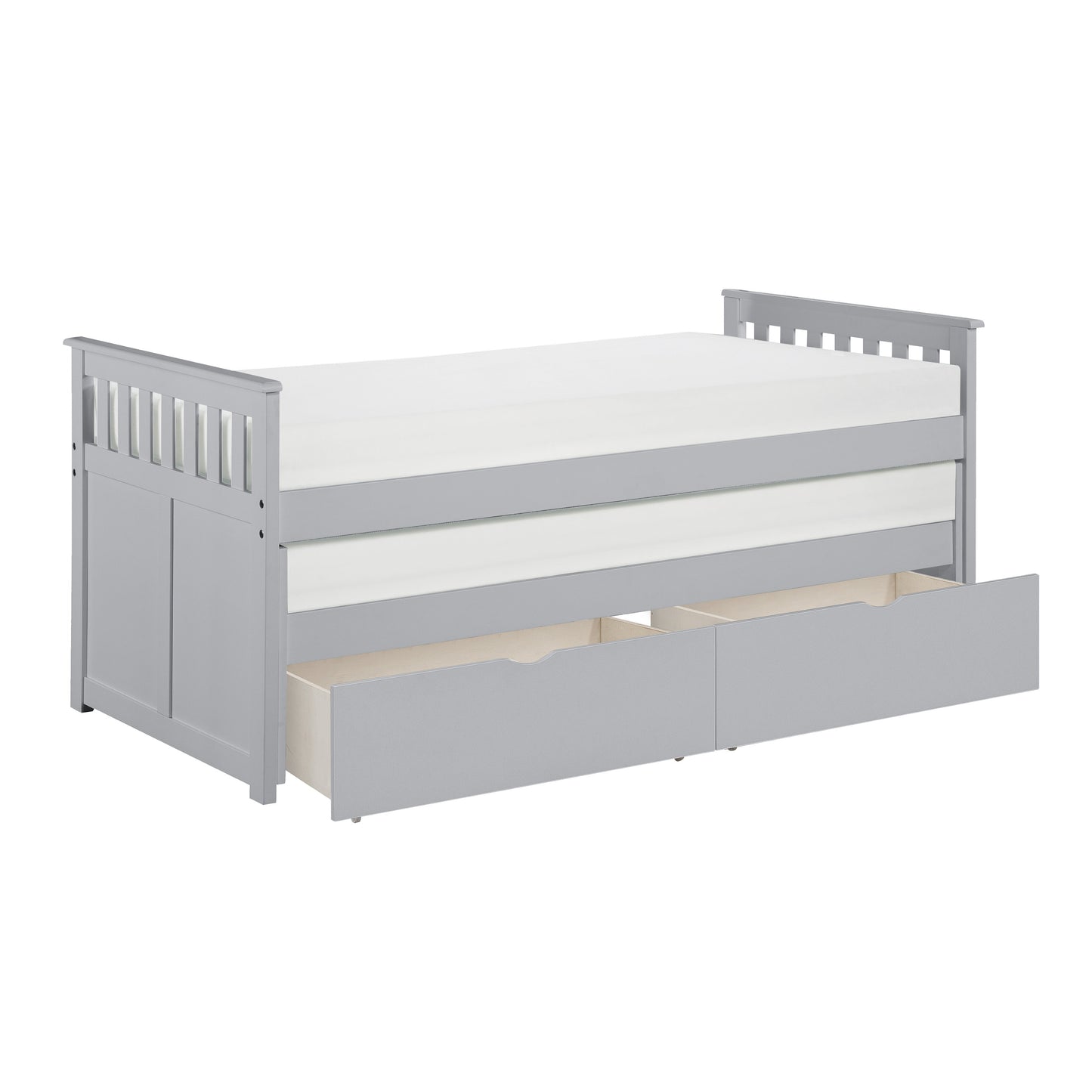 Orion Gray Twin/Twin Bed with Storage Boxes - SET | B2063RT-1 | B2063RT-2 | B2063RT-SL | B2063-T - Luna Furniture - Dallas Store