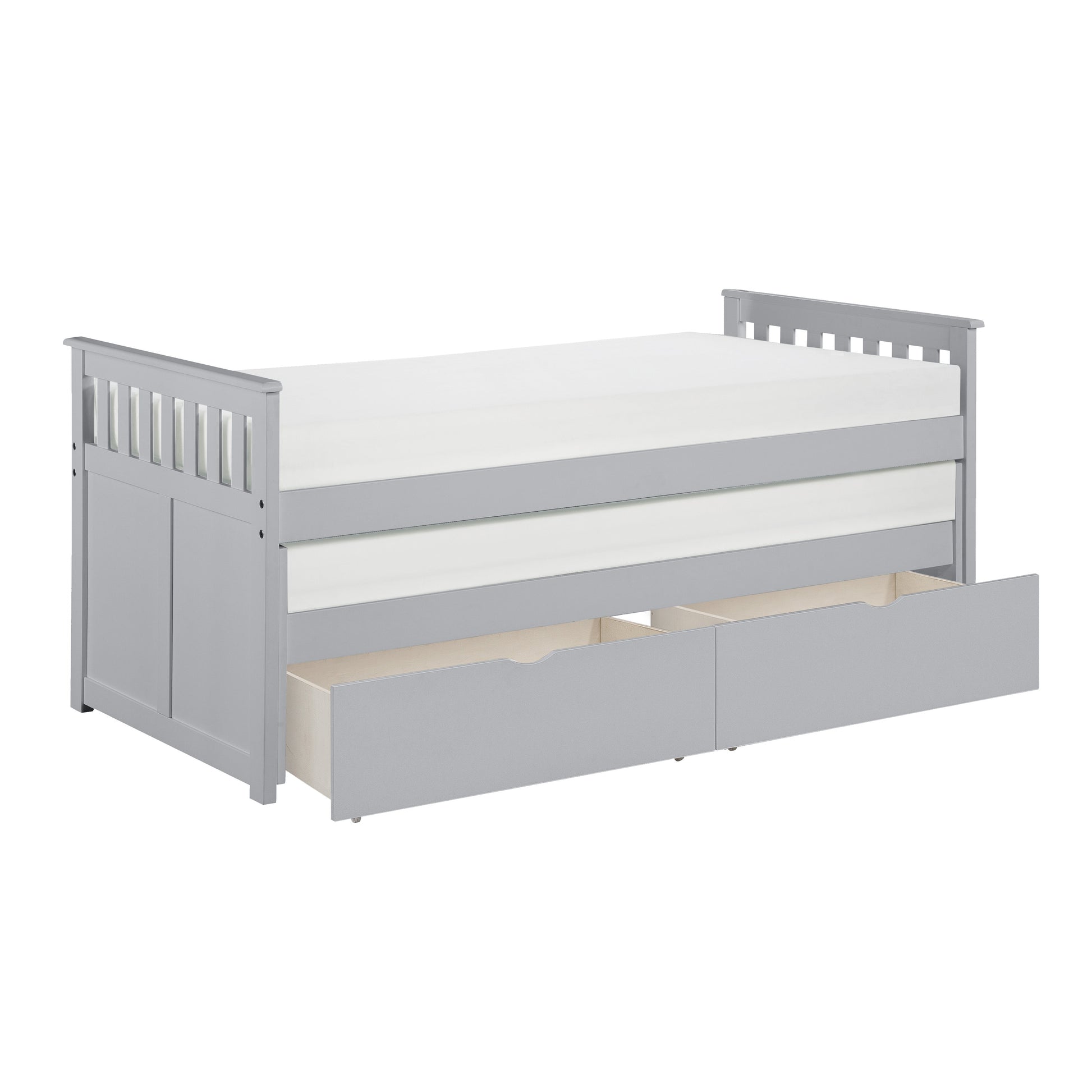 Orion Gray Twin/Twin Bed with Storage Boxes - SET | B2063RT-1 | B2063RT-2 | B2063RT-SL | B2063-T - Luna Furniture - Dallas Store