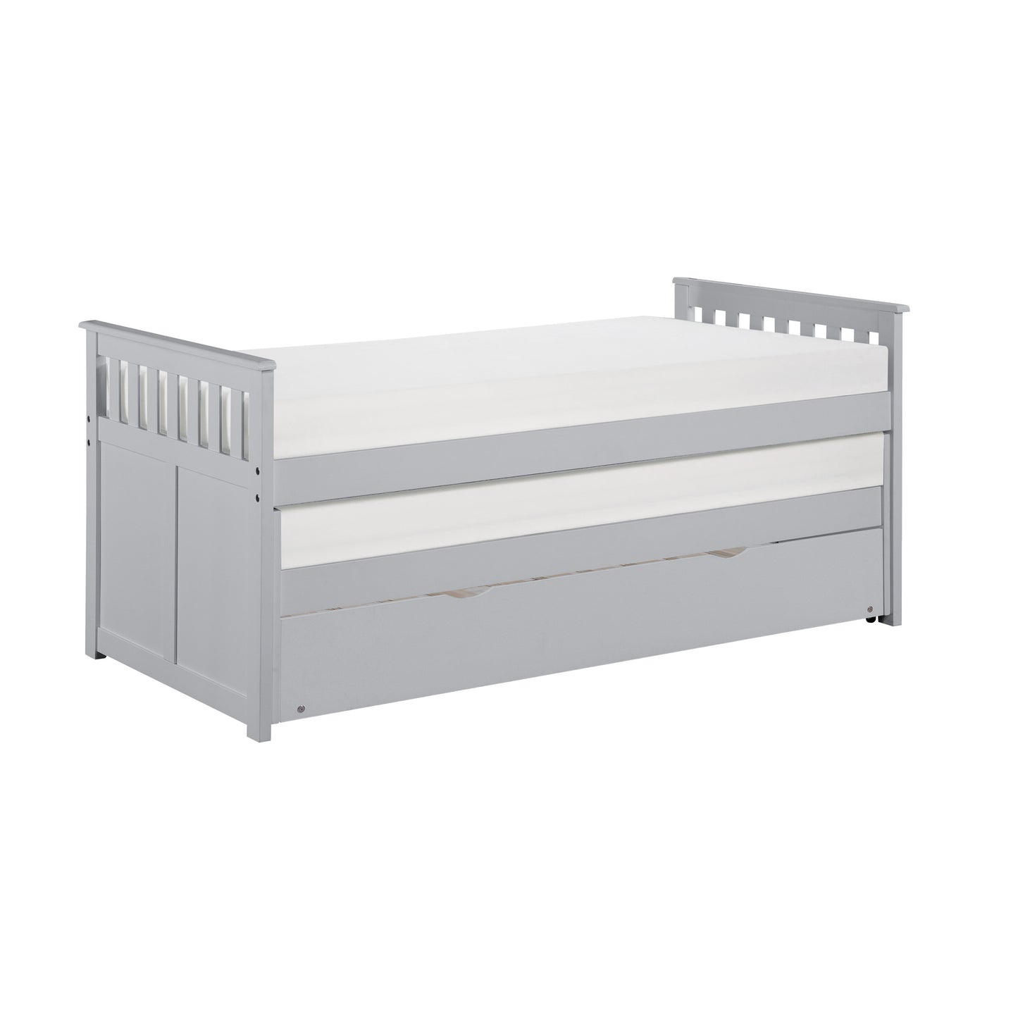 Orion Gray Twin/Twin Bed with Twin Trundle - SET | B2063RT-1 | B2063RT-2 | B2063RT-SL | B2063-R - Luna Furniture - Dallas Store