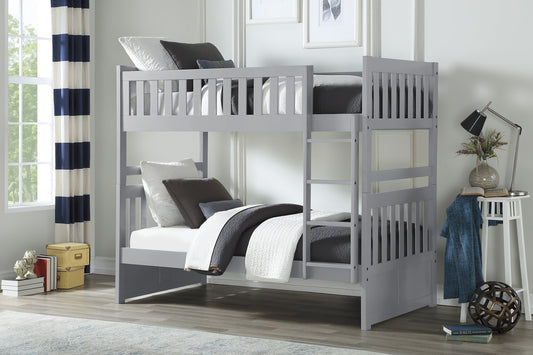 Orion Gray Twin/Twin Bunk Bed - SET | B2063-1 | B2063-2 | B2063-SL - Luna Furniture - Dallas Store