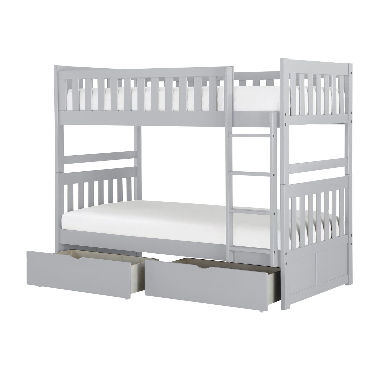 Orion Gray Twin/Twin Bunk Bed with Storage Boxes - SET | B2063-1 | B2063-2 | B2063-SL | B2063-T - Luna Furniture - Dallas Store