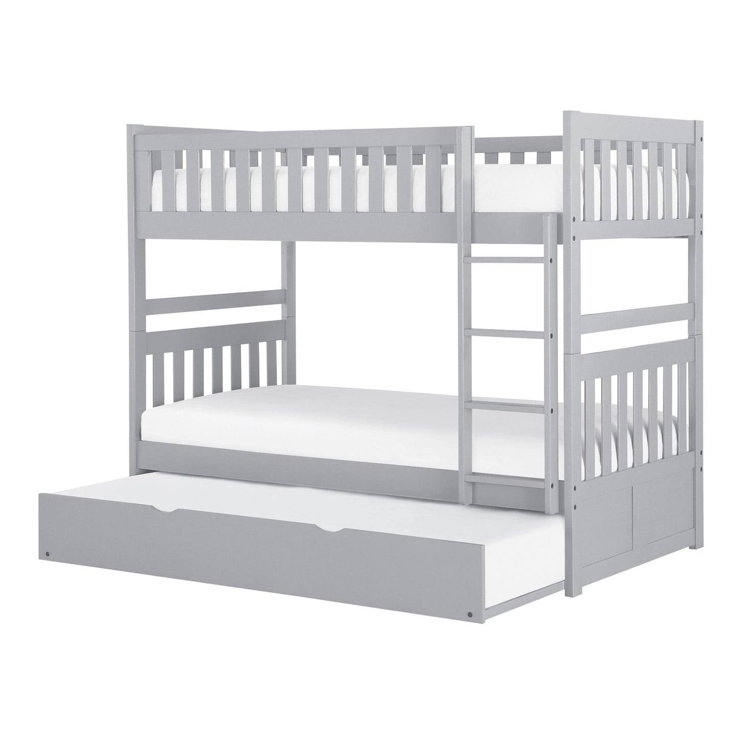Orion Gray Twin/Twin Bunk Bed with Twin Trundle - SET | B2063-1 | B2063-2 | B2063-SL | B2063-R - Luna Furniture - Dallas Store