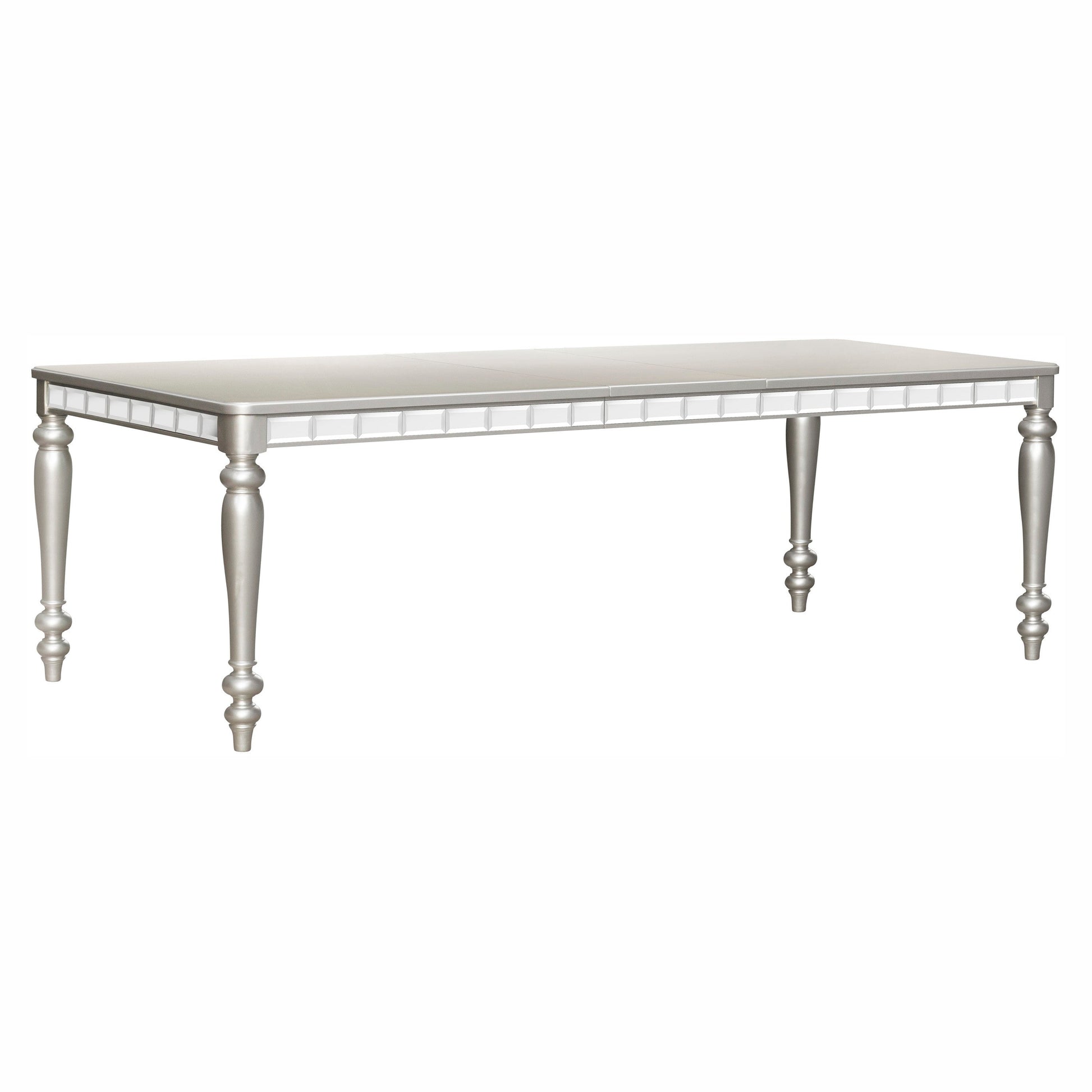 Orsina Silver Mirrored Extendable Dining Set - SET | 5477N-96 | 5477NS(2) - Luna Furniture - Dallas Store