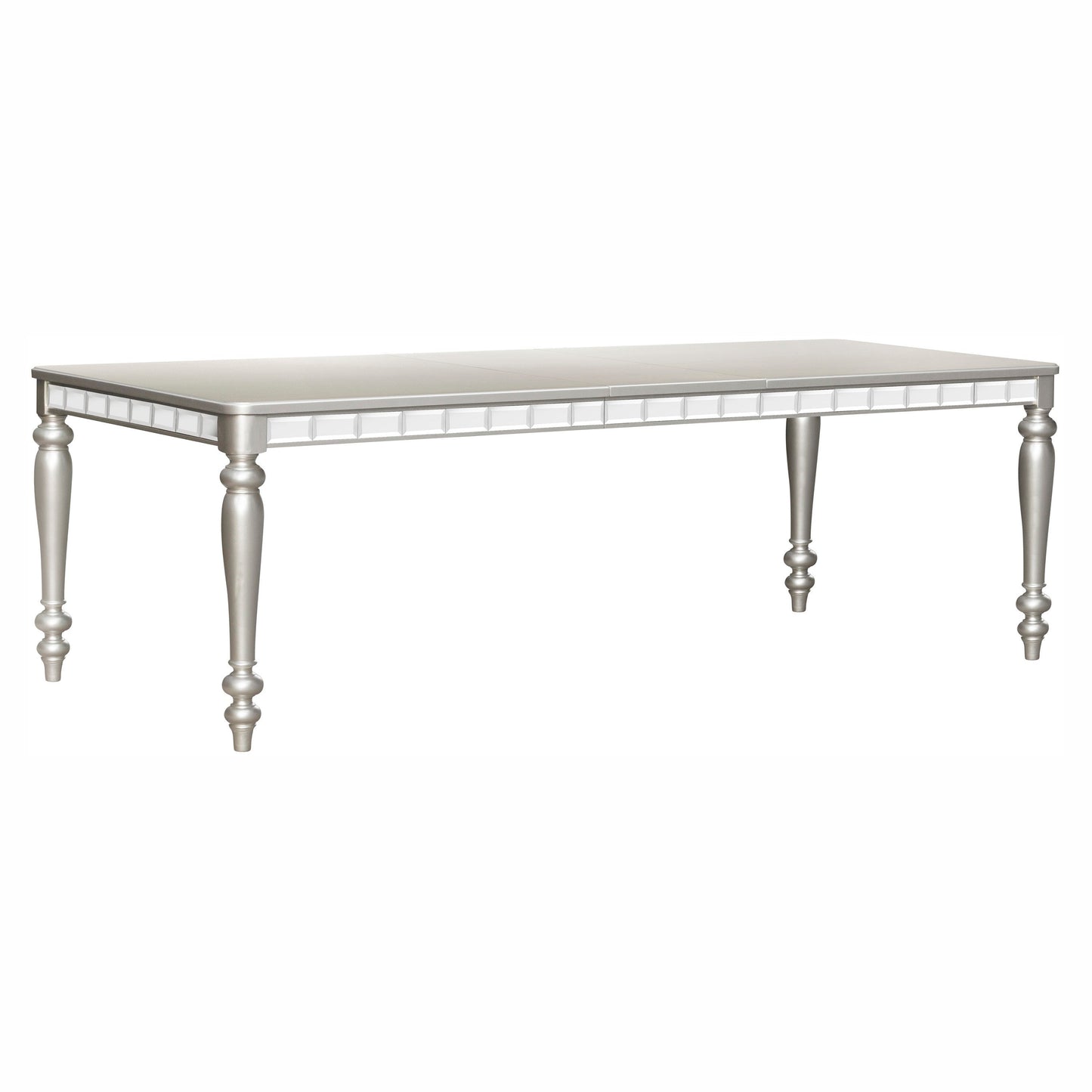 Orsina Silver Mirrored Extendable Dining Table - 5477N-96 - Luna Furniture - Dallas Store