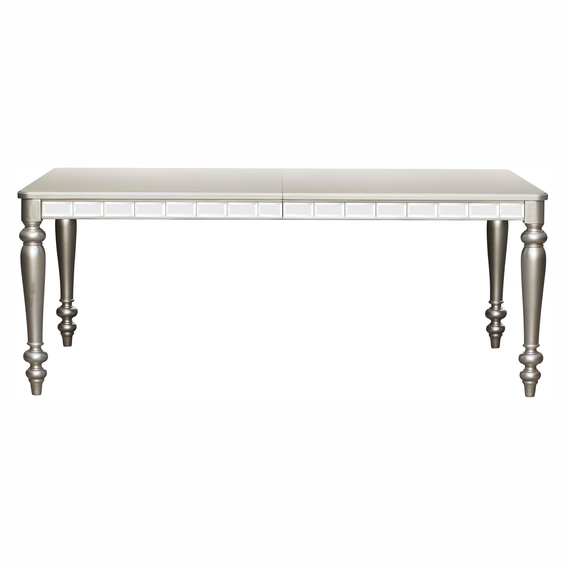 Orsina Silver Mirrored Extendable Dining Table - 5477N-96 - Luna Furniture - Dallas Store