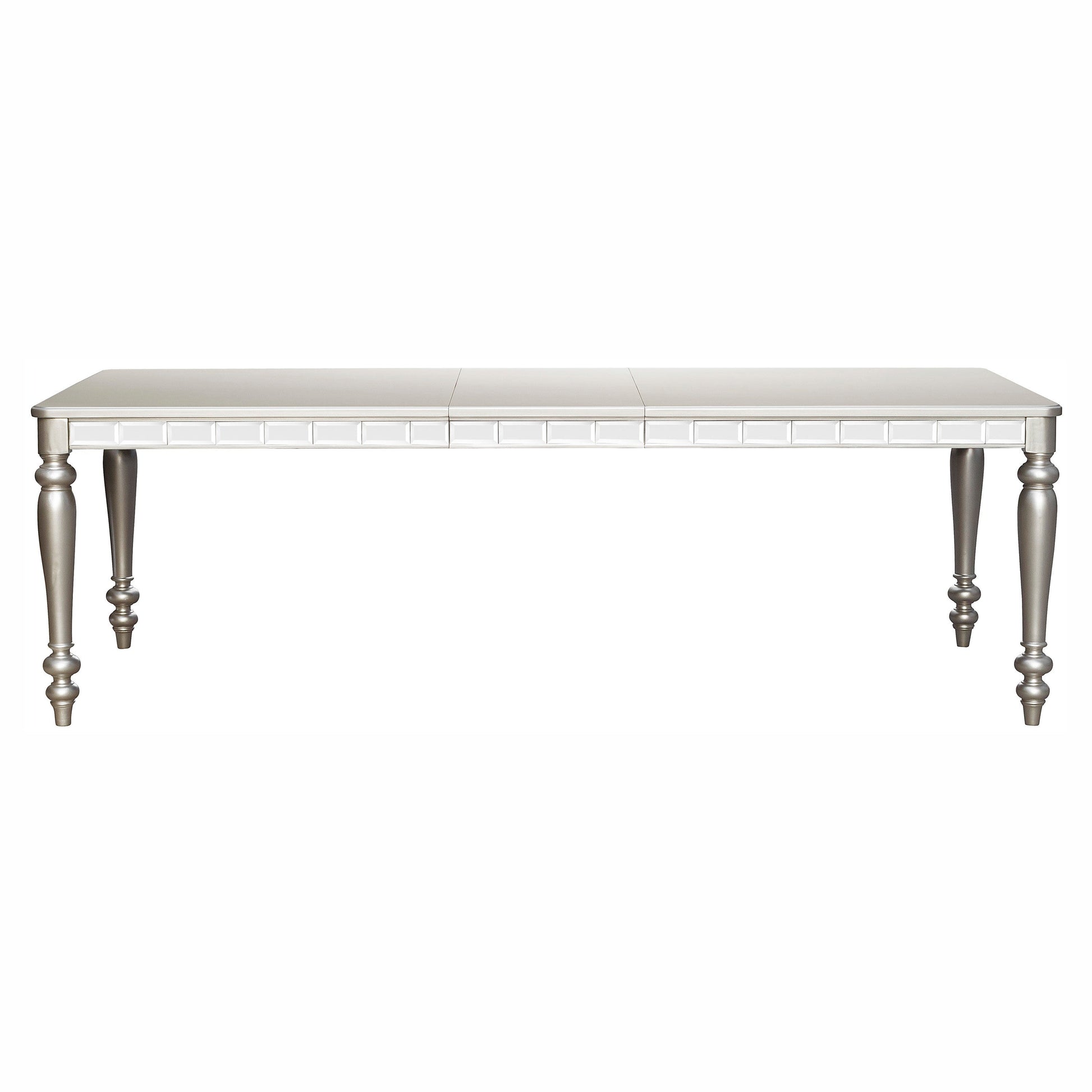 Orsina Silver Mirrored Extendable Dining Table - 5477N-96 - Luna Furniture - Dallas Store