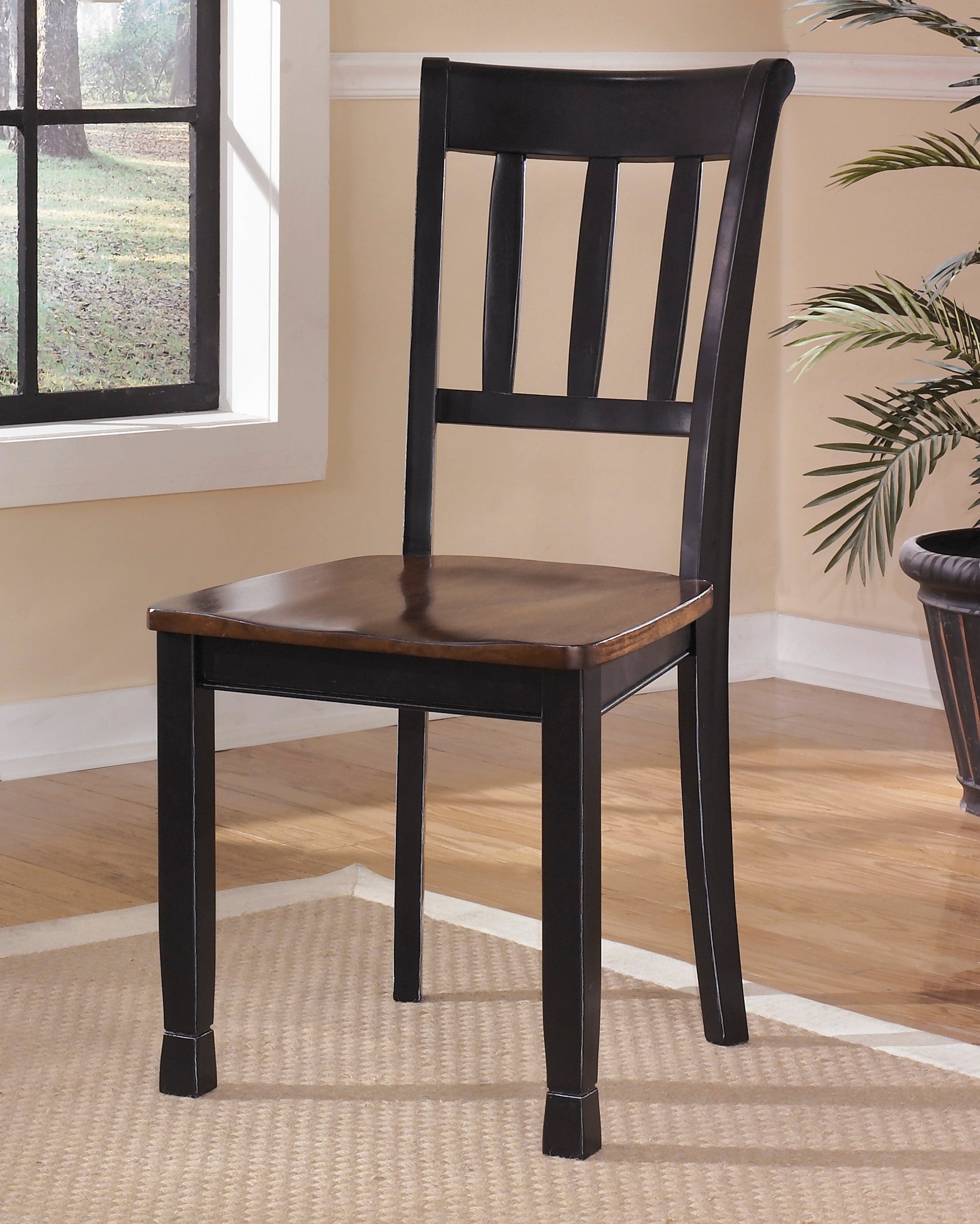Owingsville Black/Brown Rectangular Dining Set - SET | D580-25 | D580-02(2) - Luna Furniture - Dallas Store