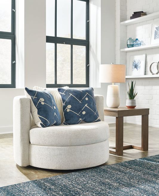 Padova Ivory Swivel Accent Chair - 3370644 - Luna Furniture - Dallas Store