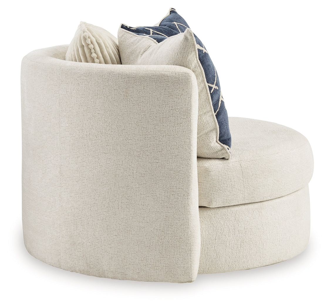 Padova Ivory Swivel Accent Chair - 3370644 - Luna Furniture - Dallas Store