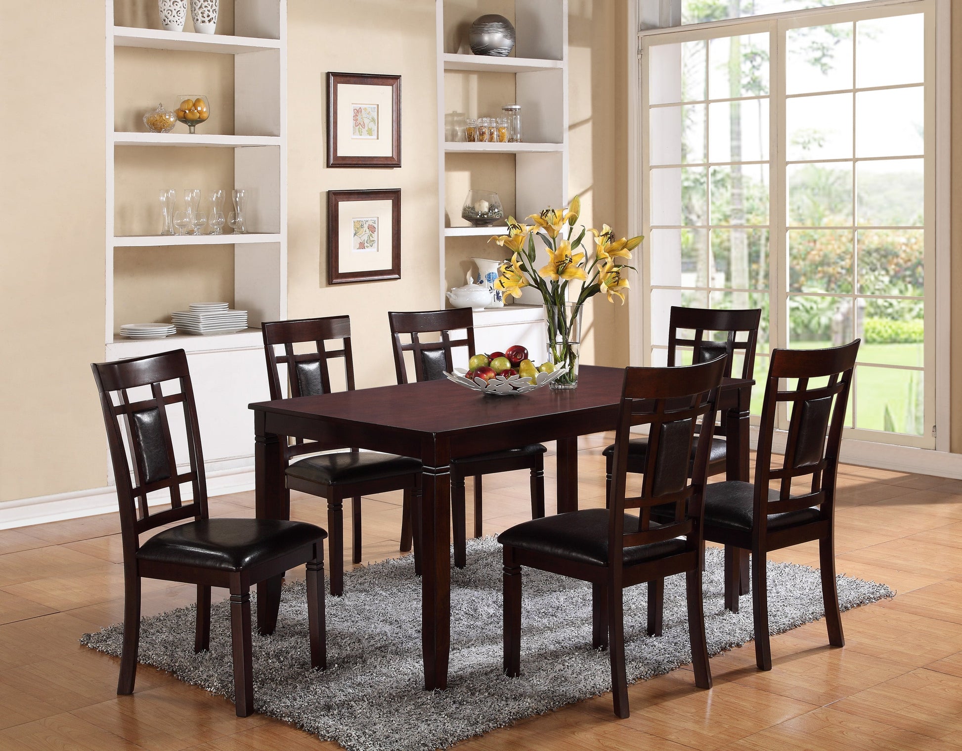 Paige Brown 7-Piece Dining Set - 2325SET - Luna Furniture - Dallas Store