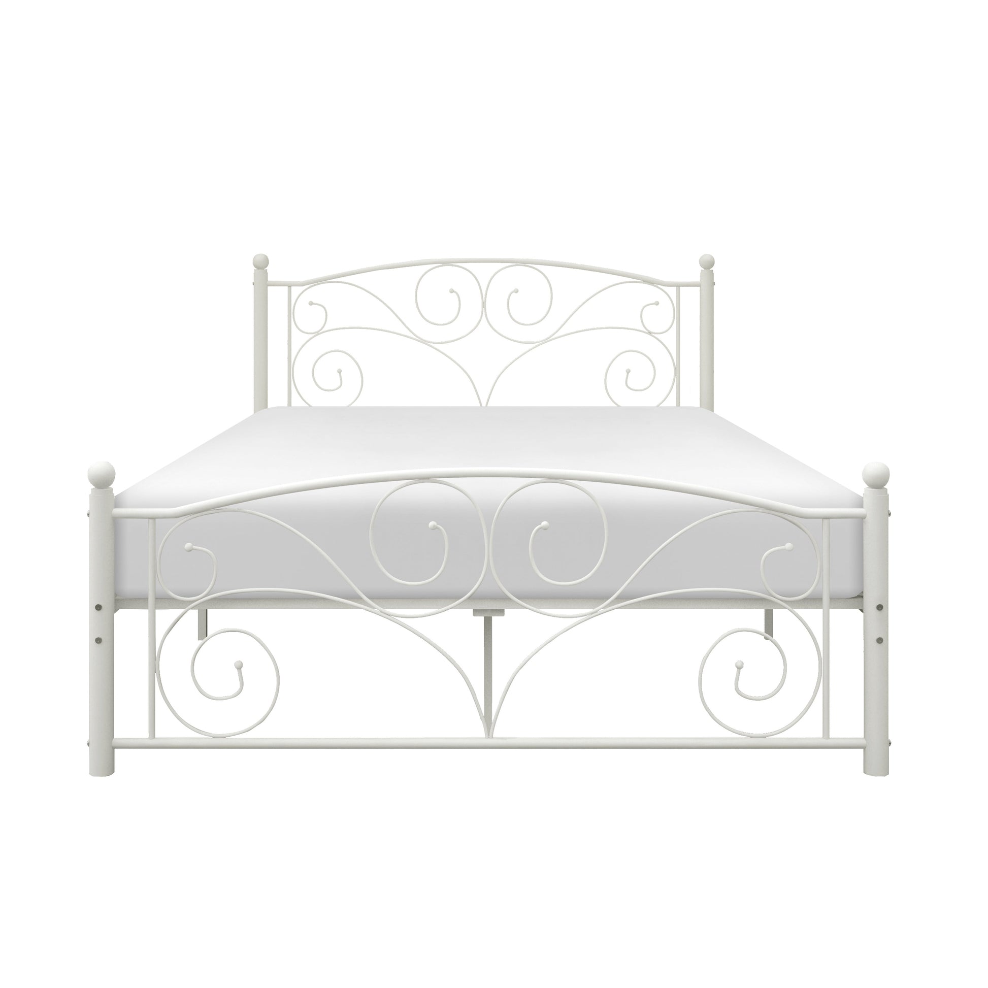 Pallina White Full Metal Platfom Bed - 2021FW-1 - Luna Furniture - Dallas Store