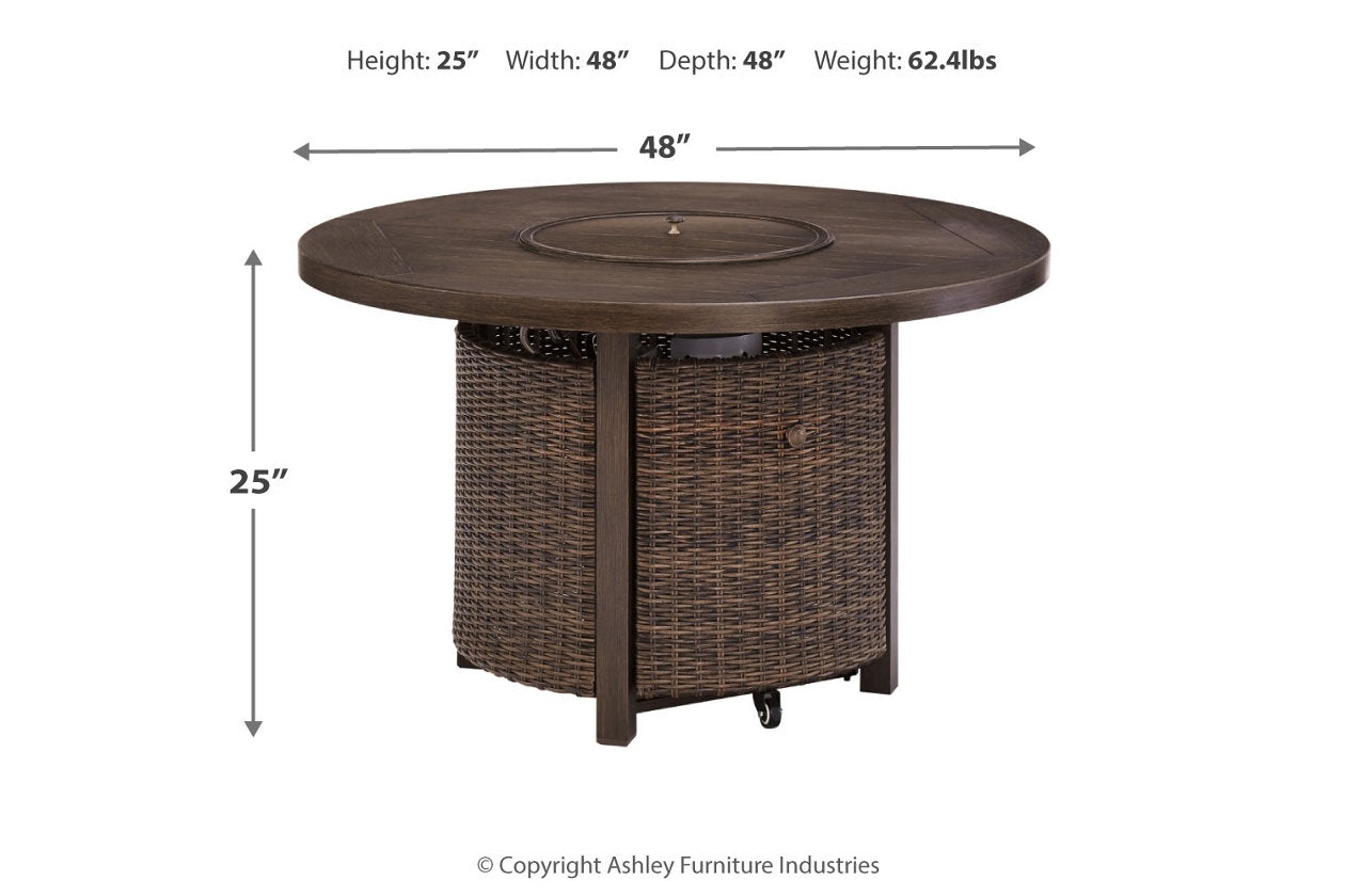 Paradise Trail Medium Brown Fire Pit Table - P750-776 - Luna Furniture - Dallas Store