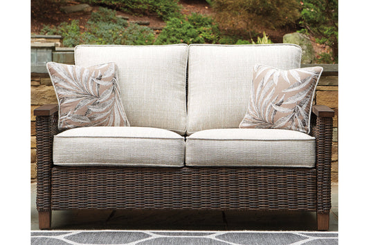 Paradise Trail Medium Brown Loveseat with Cushion - P750-835 - Luna Furniture - Dallas Store