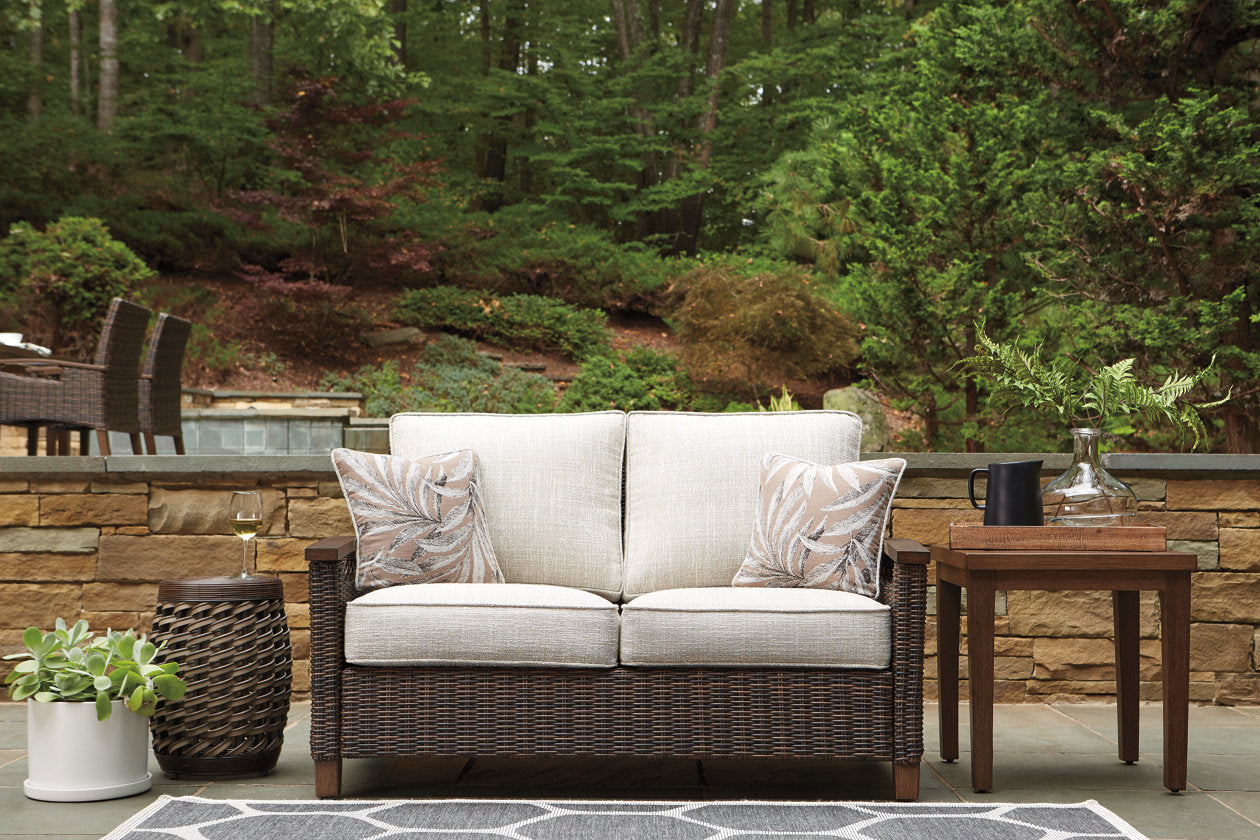 Paradise Trail Medium Brown Loveseat with Cushion - P750-835 - Luna Furniture - Dallas Store