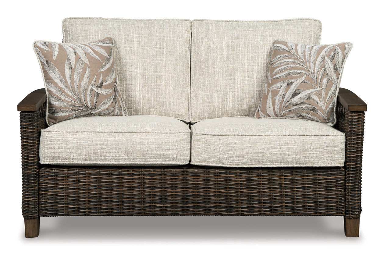Paradise Trail Medium Brown Loveseat with Cushion - P750-835 - Luna Furniture - Dallas Store