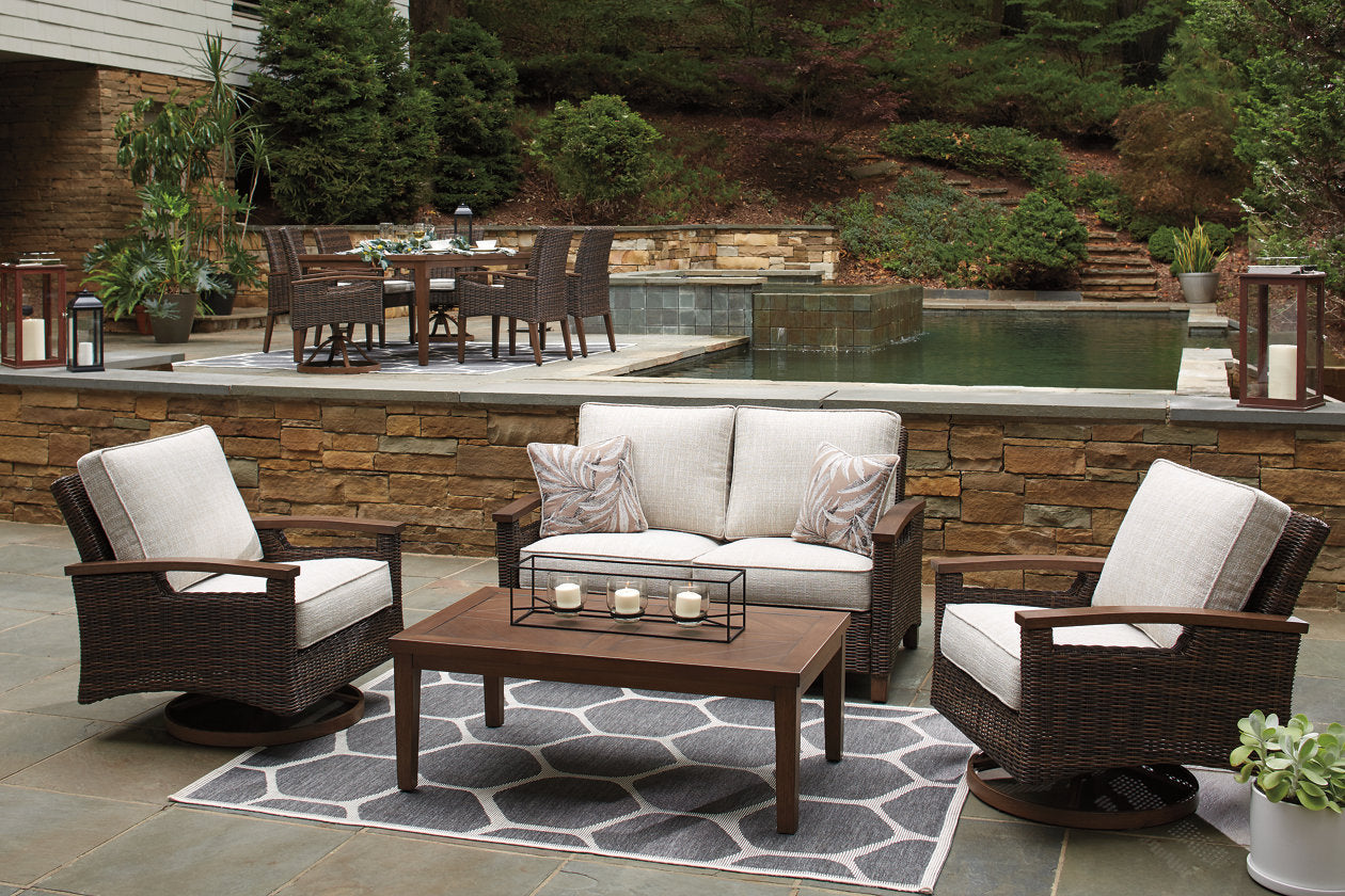 Paradise Trail Medium Brown Loveseat with Cushion - P750-835 - Luna Furniture - Dallas Store