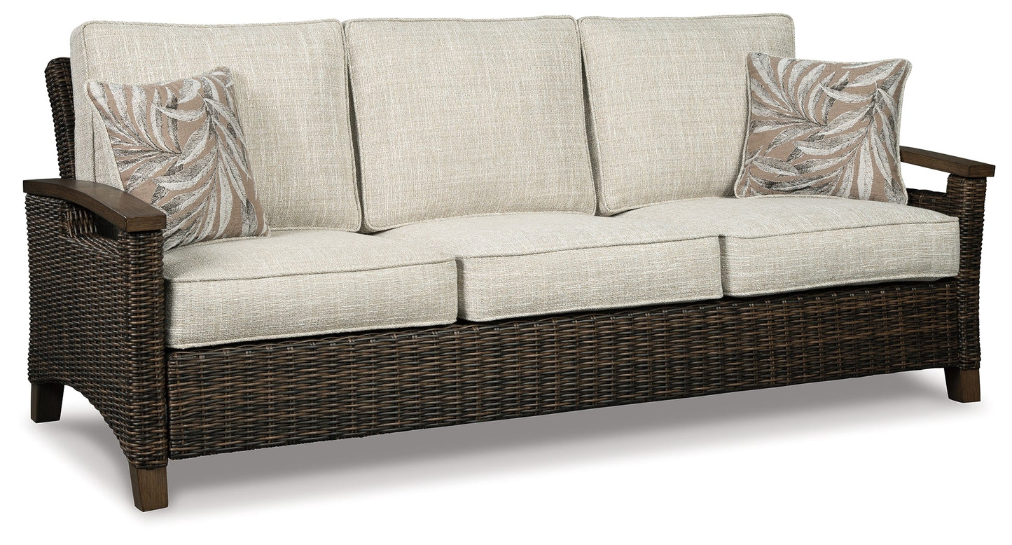 Paradise Trail Medium Brown Sofa with Cushion - P750-838 - Luna Furniture - Dallas Store