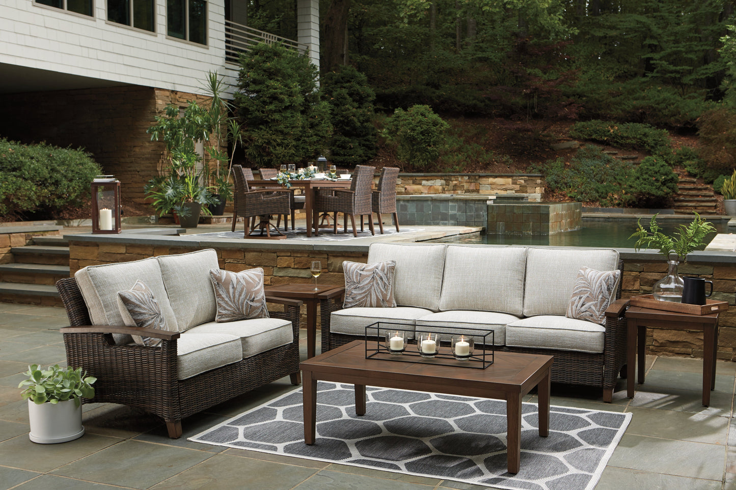 Paradise Trail Medium Brown Sofa with Cushion - P750-838 - Luna Furniture - Dallas Store