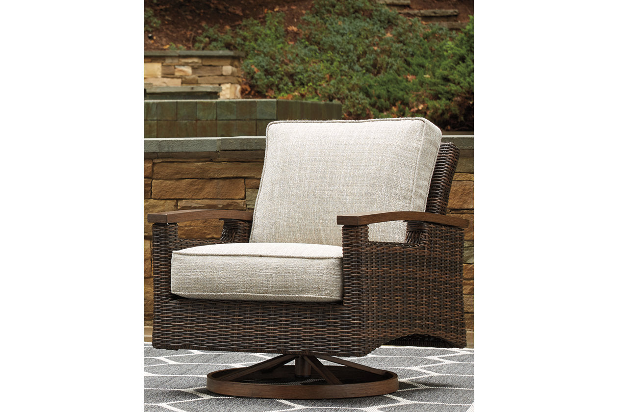 Paradise Trail Medium Brown Swivel Lounge Chair, Set of 2 - P750-821 - Luna Furniture - Dallas Store