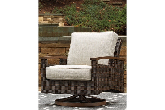 Paradise Trail Medium Brown Swivel Lounge Chair, Set of 2 - P750-821 - Luna Furniture - Dallas Store