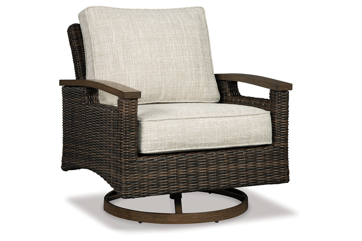Paradise Trail Medium Brown Swivel Lounge Chair, Set of 2 - P750-821 - Luna Furniture - Dallas Store