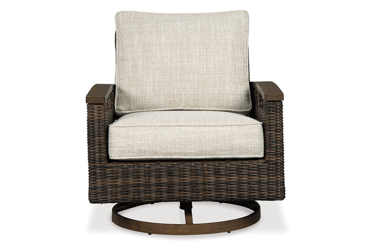 Paradise Trail Medium Brown Swivel Lounge Chair, Set of 2 - P750-821 - Luna Furniture - Dallas Store