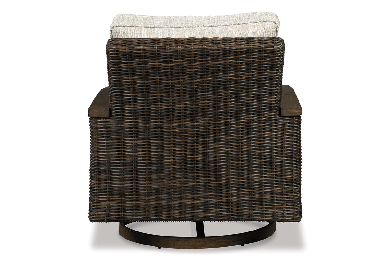 Paradise Trail Medium Brown Swivel Lounge Chair, Set of 2 - P750-821 - Luna Furniture - Dallas Store