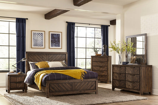 Parnell Rustic Panel Bedroom Set - SET | 1648K-1 | 1648K-2 | 1648-3 | 1648-5 | 1648-6 | 1648-4 | 1648-9 - Luna Furniture - Dallas Store