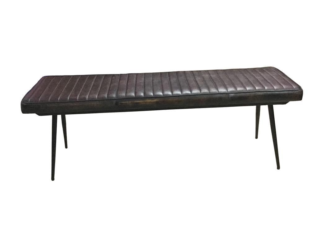 Partridge Espresso/Black Cushion Bench - 110653 - Luna Furniture - Dallas Store