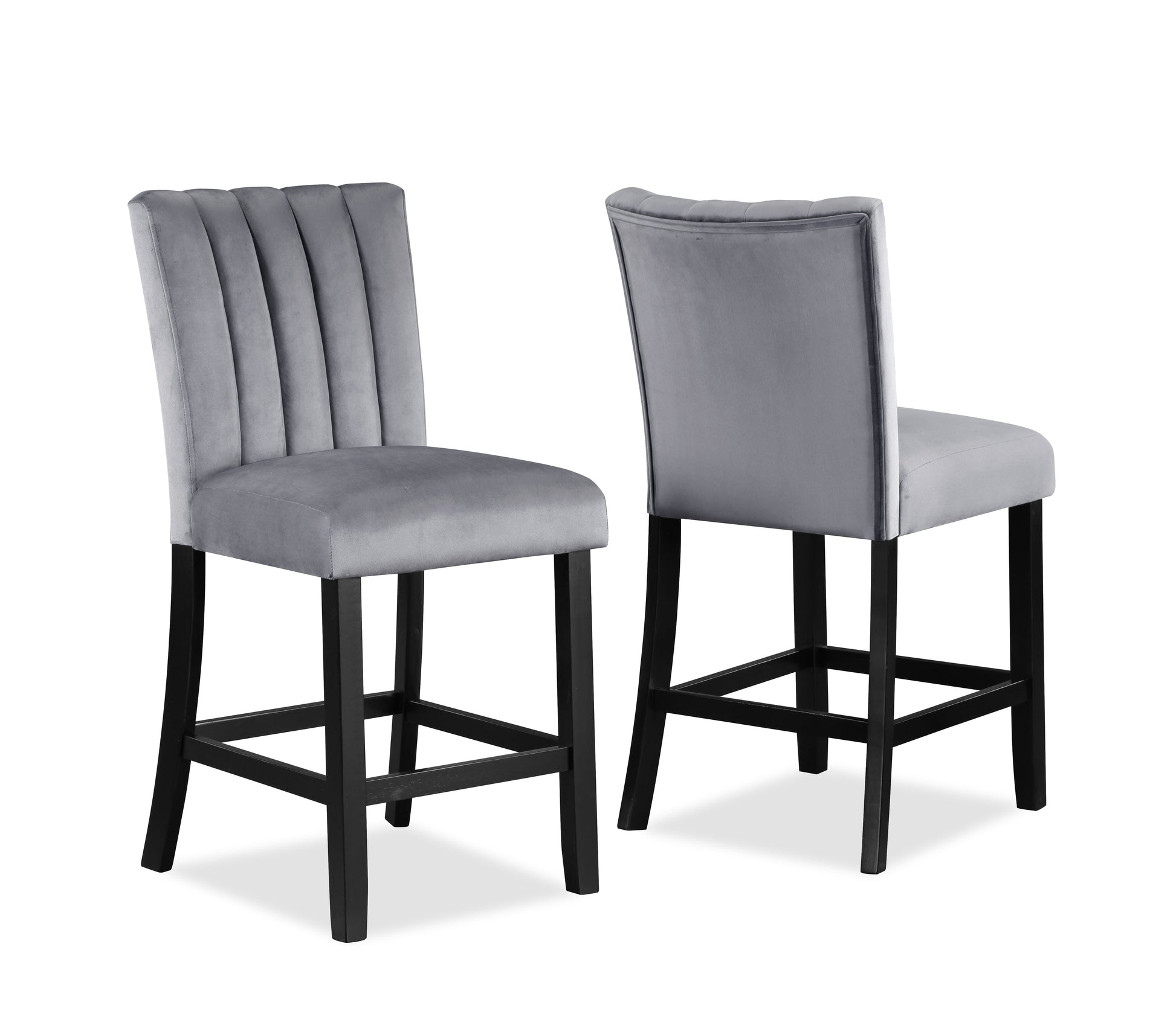 Pascal Black/Gray Square Counter Height Dining Set - SET | 2724T-4848 | 2724S-24(2) - Luna Furniture - Dallas Store