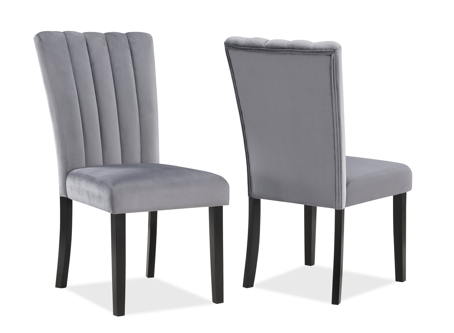 Pascal Gray/White Marble-Top Dining Set - SET | 2224T-3864 | 2224S(2) - Luna Furniture - Dallas Store