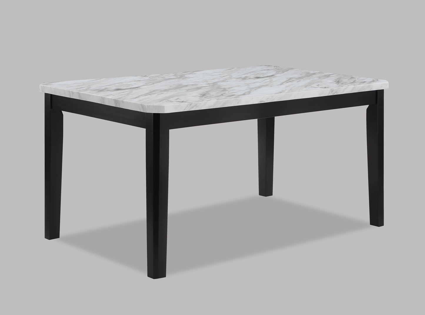 Pascal White/Black Faux Marble Dining Table - 2224T-3864 - Luna Furniture - Dallas Store