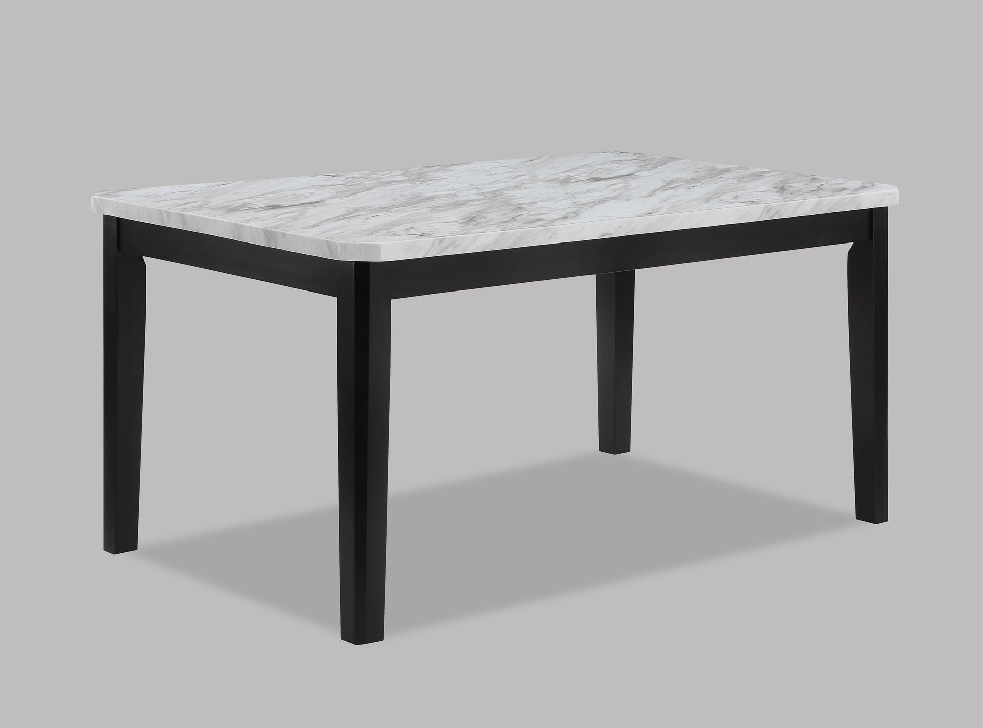 Pascal White/Black Faux Marble Dining Table - 2224T-3864 - Luna Furniture - Dallas Store