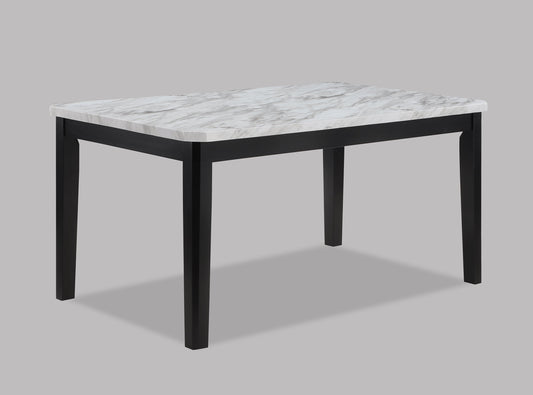 Pascal White/Black Faux Marble Dining Table - 2224T-3864 - Luna Furniture - Dallas Store