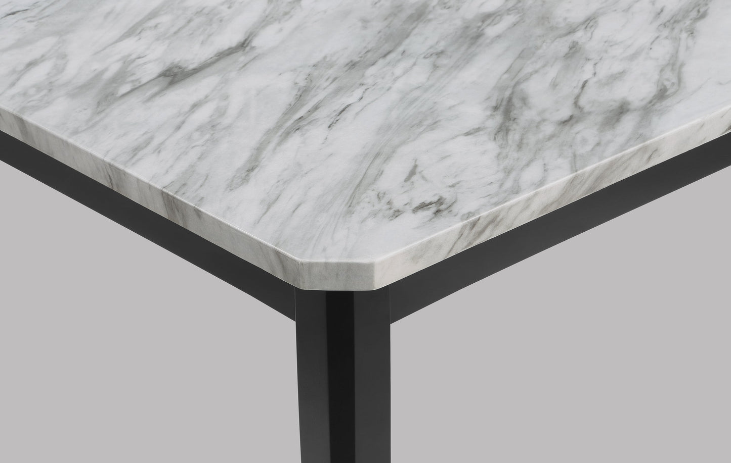 Pascal White/Black Faux Marble Dining Table - 2224T-3864 - Luna Furniture - Dallas Store