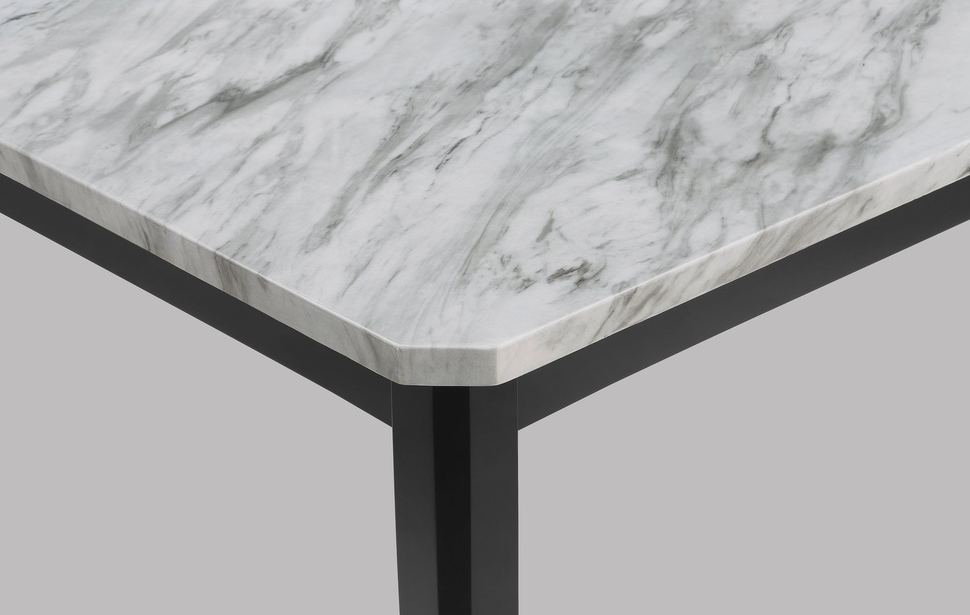 Pascal White/Black Faux Marble Dining Table - 2224T-3864 - Luna Furniture - Dallas Store