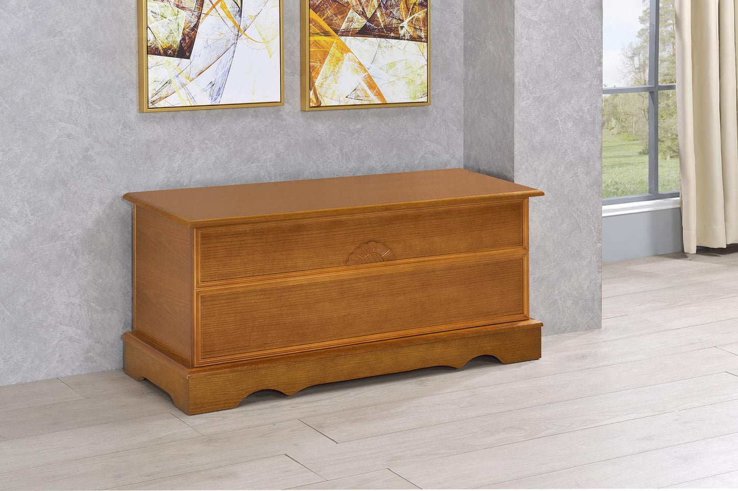 Paula Honey Rectangular Cedar Chest - 4695 - Luna Furniture - Dallas Store