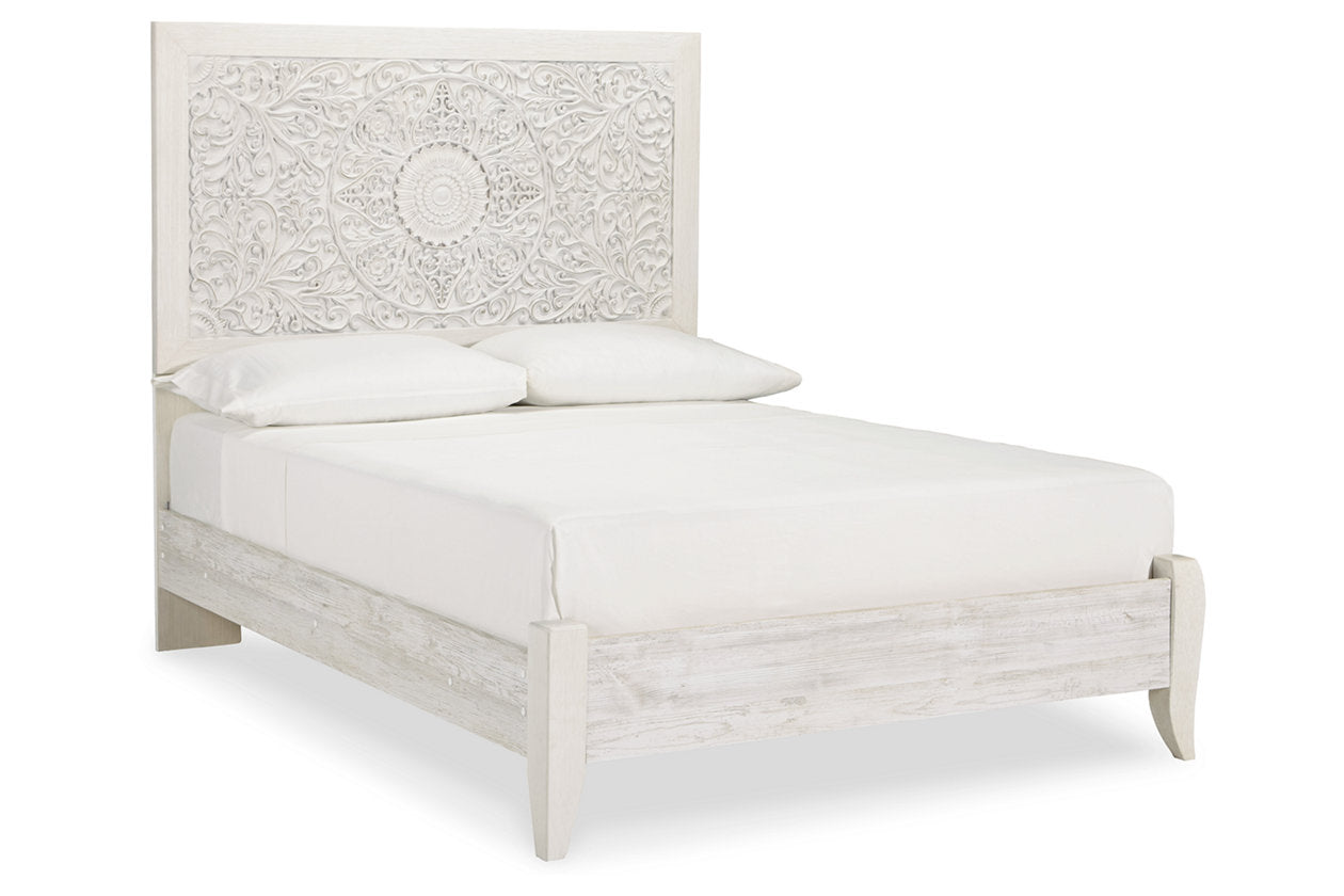 Paxberry Whitewash Full Panel Bed - SET | B181-84 | B181-87 - Luna Furniture - Dallas Store