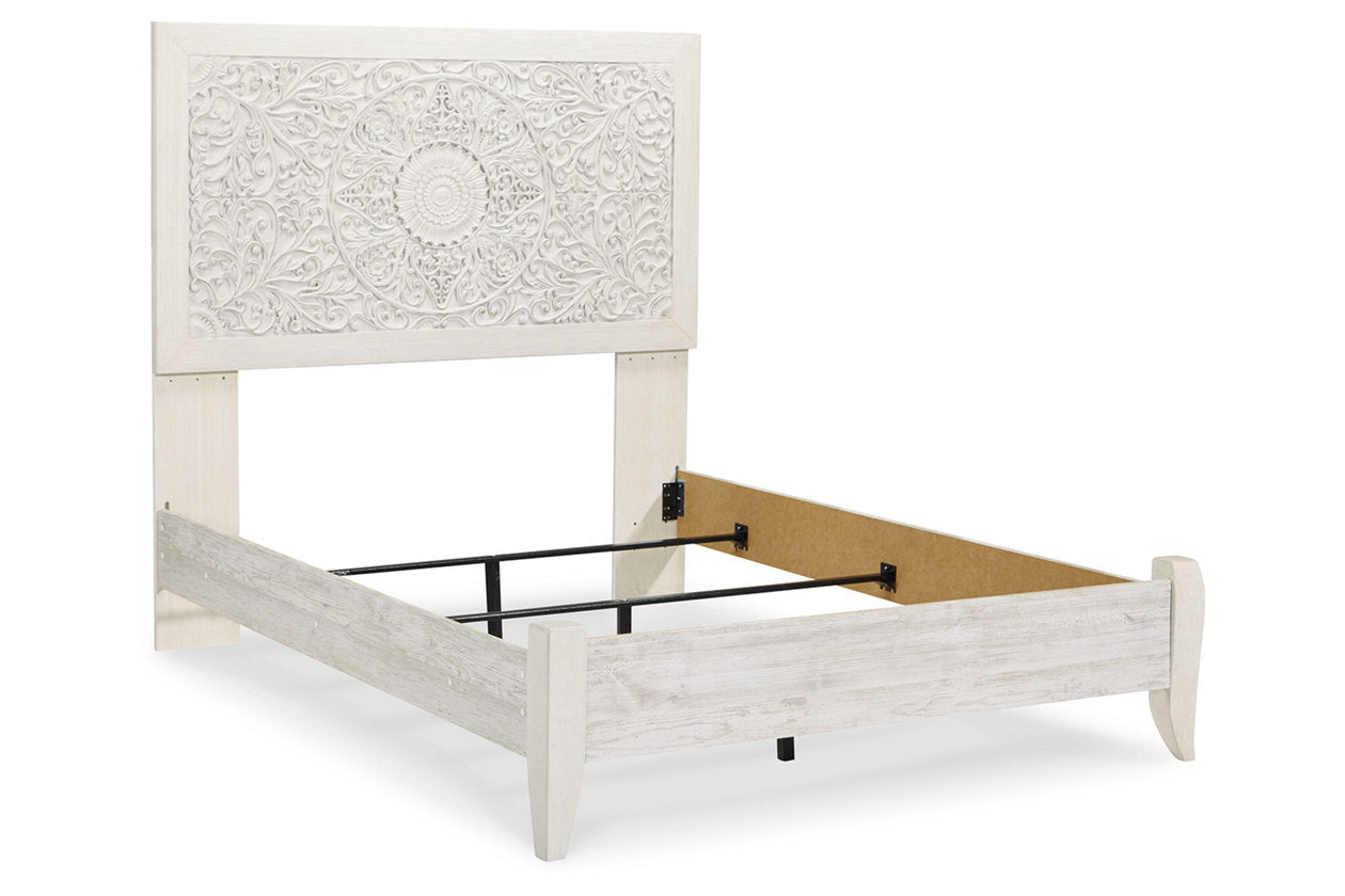 Paxberry Whitewash Full Panel Bed - SET | B181-84 | B181-87 - Luna Furniture - Dallas Store