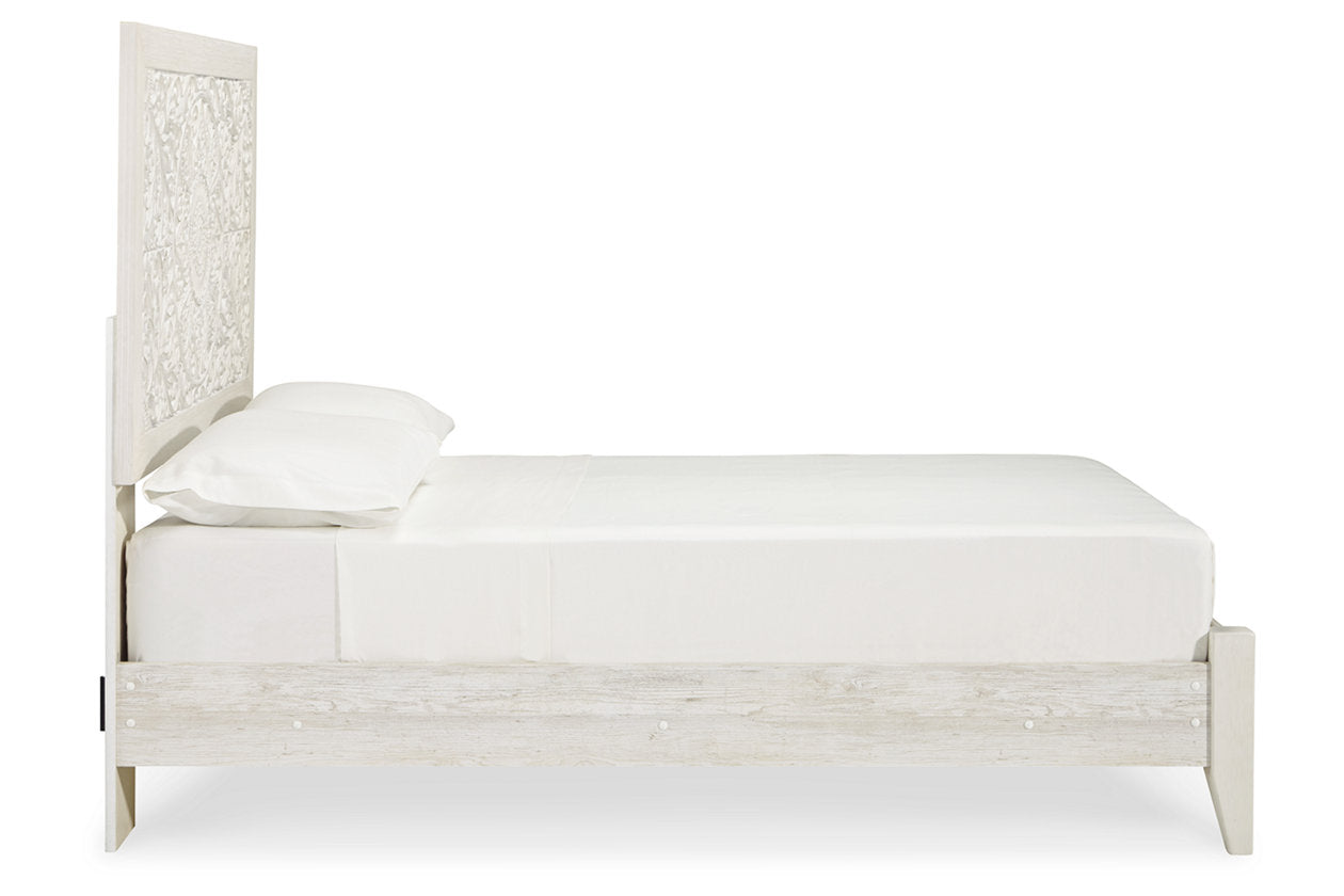 Paxberry Whitewash Full Panel Bed - SET | B181-84 | B181-87 - Luna Furniture - Dallas Store