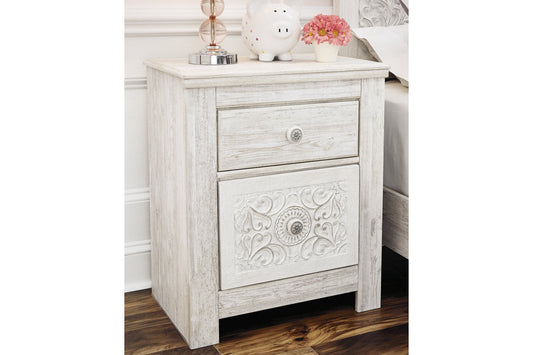 Paxberry Whitewash Nightstand - B181-92 - Luna Furniture - Dallas Store