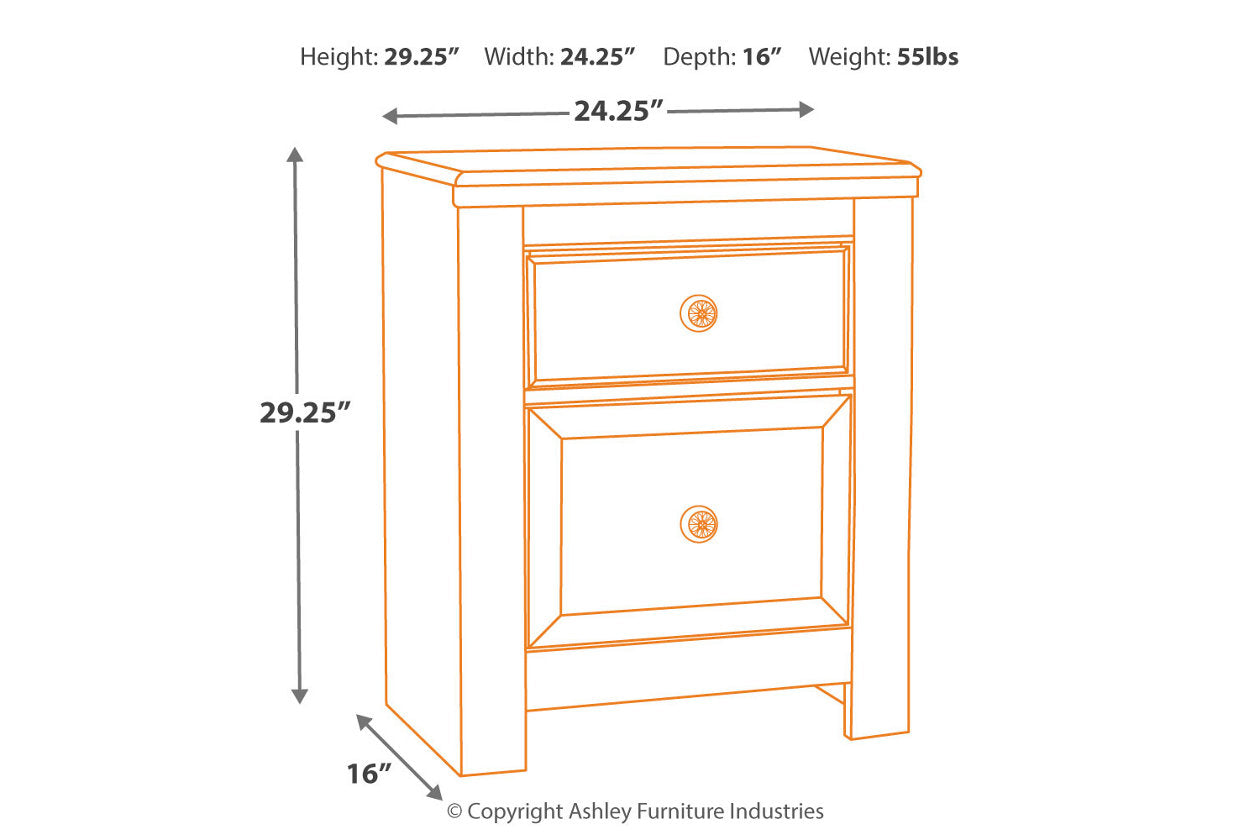 Paxberry Whitewash Nightstand - B181-92 - Luna Furniture - Dallas Store