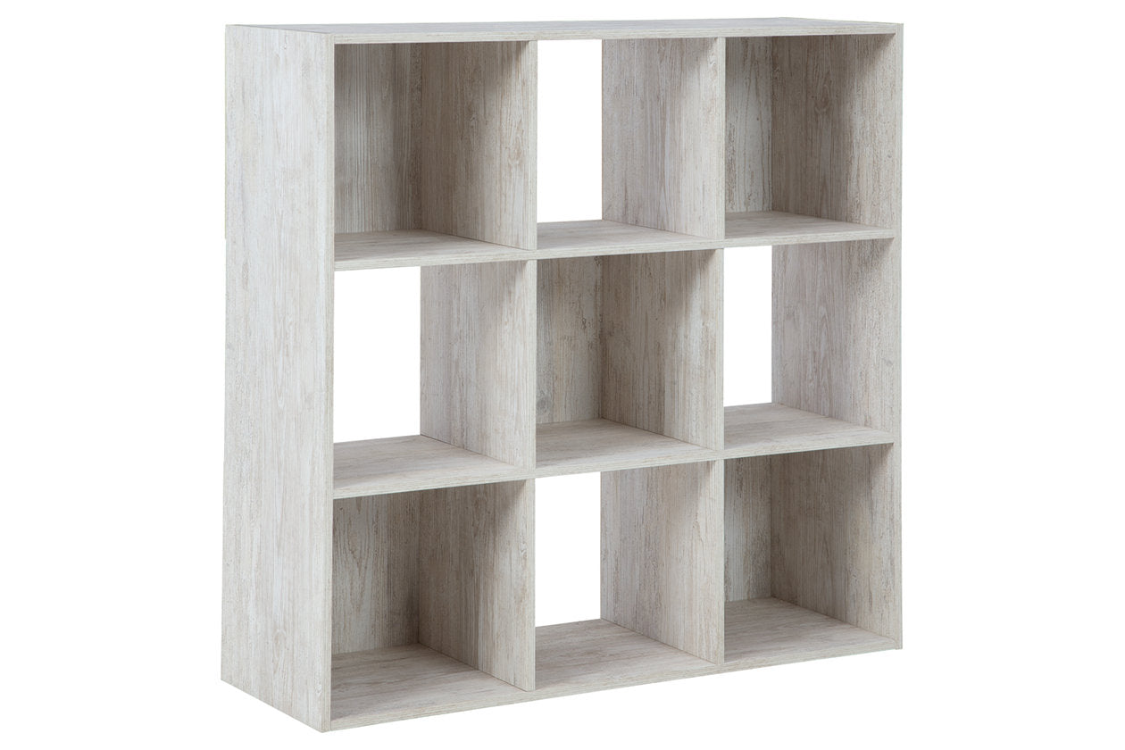 Paxberry Whitewash Nine Cube Organizer - EA1811-3X3 - Luna Furniture - Dallas Store