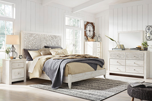 Paxberry Whitewash Panel Bedroom Set - SET | B181-54 | B181-57 | B181-31 | B181-36 - Luna Furniture - Dallas Store